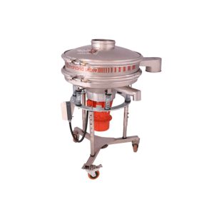 Wheeled round industrial vibrating sieve