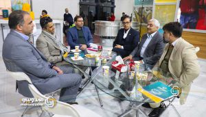 Managers of other companies in a meeting with Mohand Gharbal Vibra company in Tehran exhibition