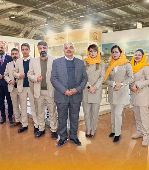 The commercial team of Mohand Vibra sieve manufacturing company in exhibitions in Iran and abroad